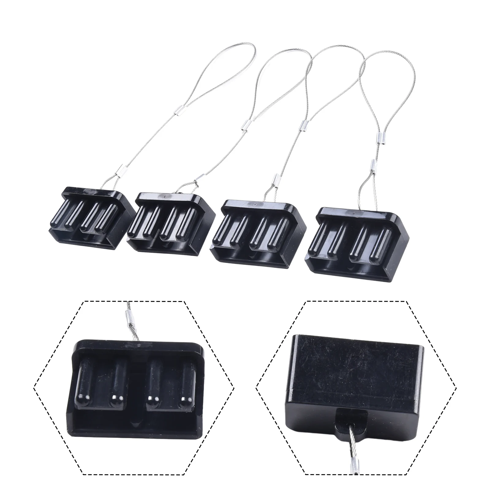 4PCS Staub Kappe Kit Schwarz/Rot FÜR Anderson Stecker Abdeckung Stil Anschlüsse Batterie Caravan 50A/120A/175A rechteckige Staub Abdeckung – Detail 27