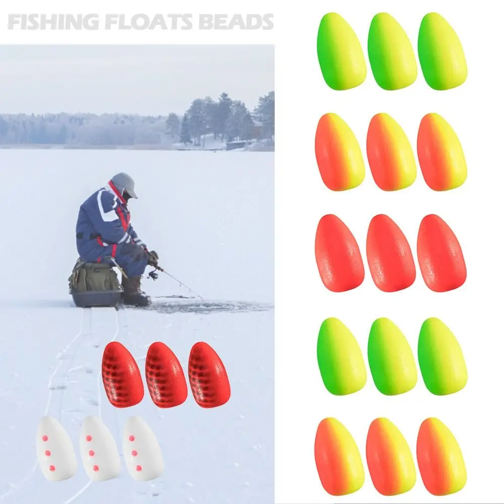 50pcs Foam Floats Ball Beads Beans Fishing Float set Bottom Rig Rigging Material Fishing Tackle Accessories Pick Size