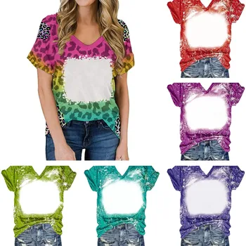 Tie Dye Sublimation V-Neck Tee 1