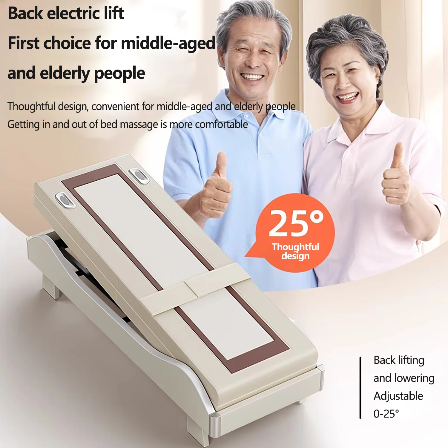 2024 Massage Bed Electric 3D Jade Lifting Top Best Warm LCD Automatic Rolling 3-year warranty Thermal Jade Stone Massage Bed 4