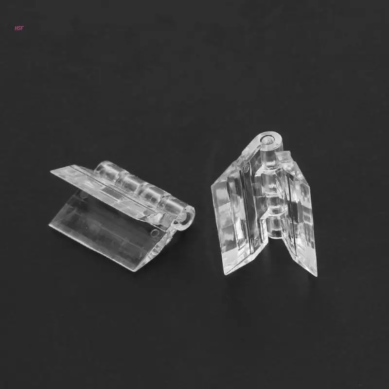 Acrylic Hinges 10/20PCS 25x33mm Clear Mini Folding Hinge Tools cabinet door hinges furniture hinge cabinet hinges wooden box hinge For Wood Box Jewelry Box