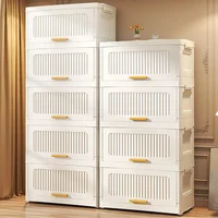 4 Floor Multifunctional Folding Storage locker Thickening Folding Wardrobe Storage Cabinet Home Folding Storage Box With Pulley 1