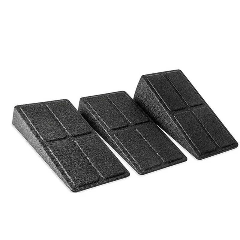 AEF6-3Pcs 요가 벽돌 스쿼트 웨지 블록 경사 보드 체육관 피트니스 요가 액세서리에 대한 조정 가능한 미끄럼 방지 발 들것