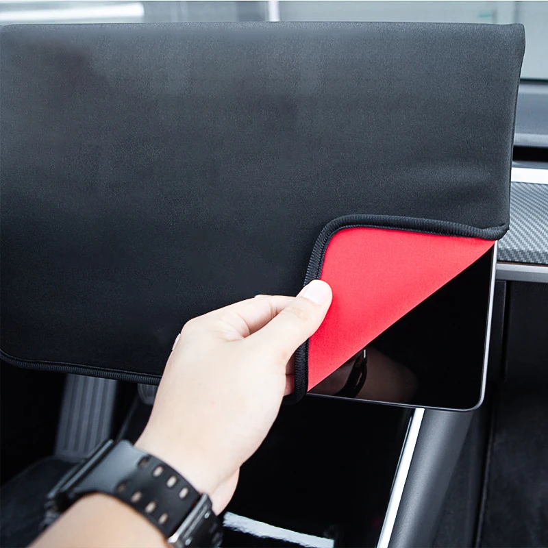 

Закаленное стекло для Tesla Model 3 Y 2022, водонепроницаемый тканевый чехол для навигации, Защитная пленка для экрана от солнца, аксессуары