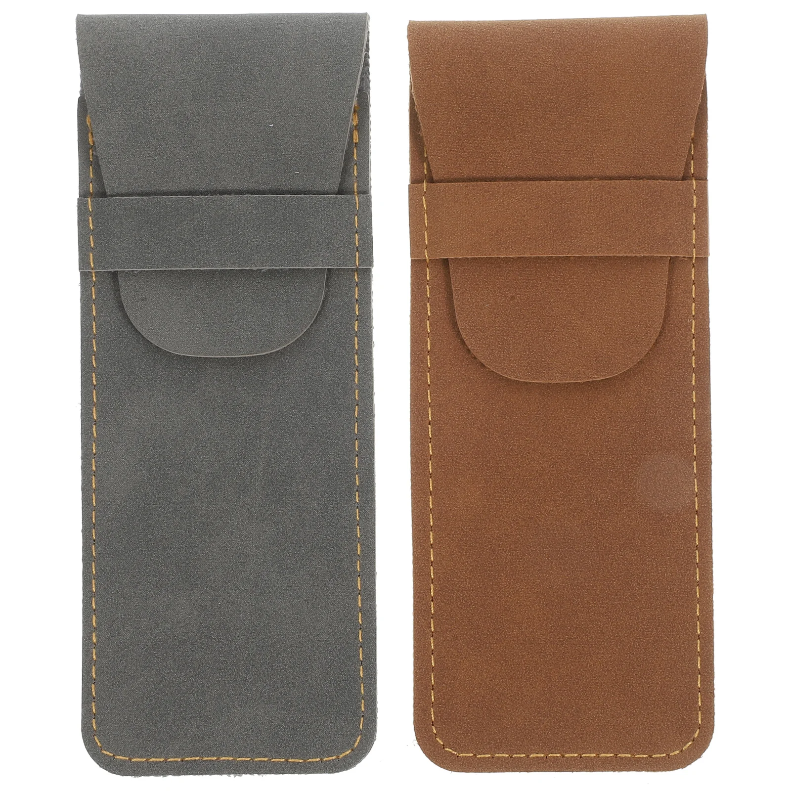 

2 Pcs Pen Case Protective Sleeve Cover Single Bag Holder Nice Ball Point Pens Two Fountain Pouch Pencil