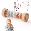 Montessori Toy Baby Rain Stick Rainbow Hourglass Rain Music Rattle Toy Kids Simulation Rain Sounder Sensory Educational Toy Gift 1