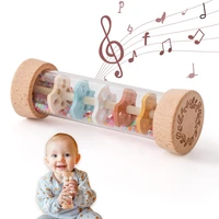Montessori Toy Baby Rain Stick Rainbow Hourglass Rain Music Rattle Toy Kids Simulation Rain Sounder Sensory Educational Toy Gift 1