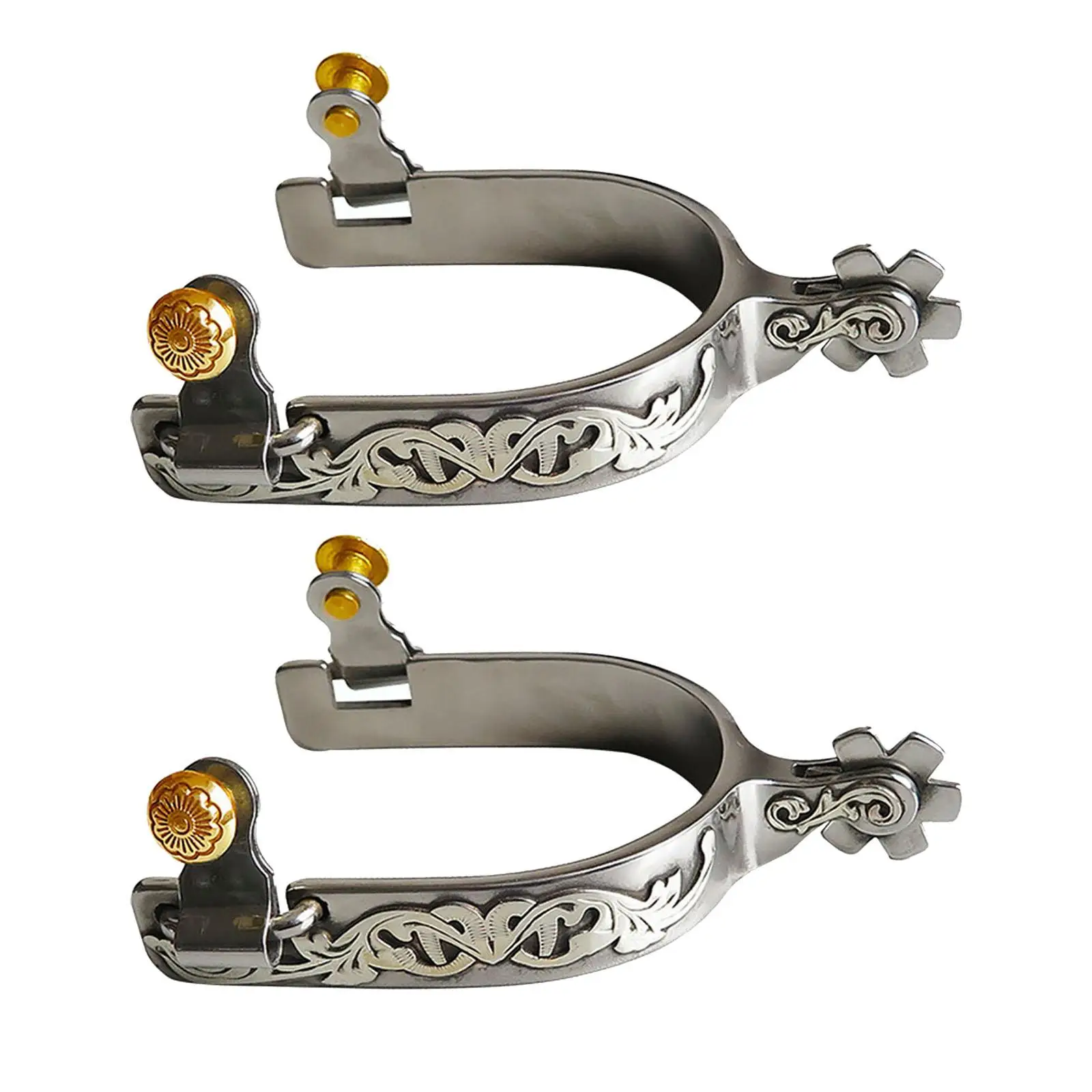 2 Pieces Horse Spurs Cowboy Spurs for Competition Training Riding Equestrian 2 Pieces Horse Spurs Cowboy Spurs for Competition Training Riding Equestrian