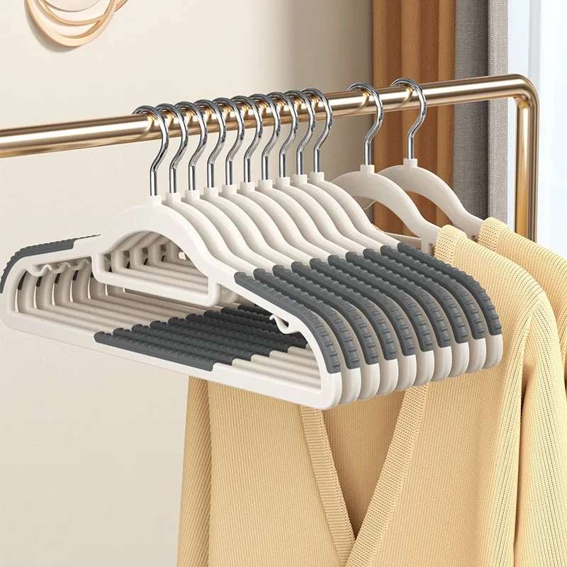Hangers 50/30/20/10/1pack Space Saving Coat Hanger Upgraded Rubber Stripe Non-Slip Pants Hangers 360° Swivel Hook Clothes 2
