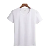Polyester Sublimation Blank White T-Shirts for Man Women Kids Casual Short Sleeve Summer Tops Tee Shirts 1