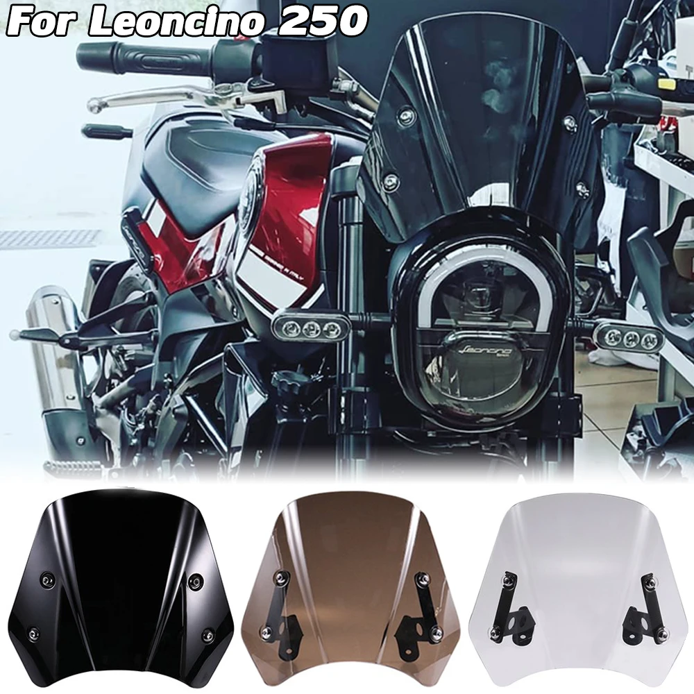

Motorcycle Windshield Windscreen Wind Deflector For Benelli Leoncino 250 Wind Deflector Headlight Fairing 17 2018 2019 2020 2021