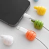 Self Adhesive Thumb Hook Multifunctional Appliance Cord Holder For Office Living Room Wall Mounted Anti-Break Cables Organiser 3