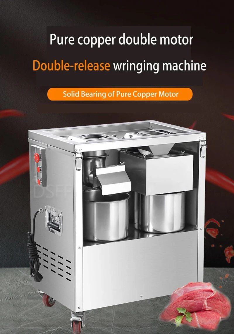 Description Picture 2 of itemCommercial Electric Vegetable Shredder Stainless Steel Meat Grinding And Cutting Integrated Machine