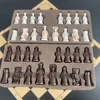 Free Shipping Big Vintage Chess 3d Qing Army Pieces Leather Chessboard Gypsum + Resin Pieces Game Box 40*19cm/15.7*7.5 Inch 5
