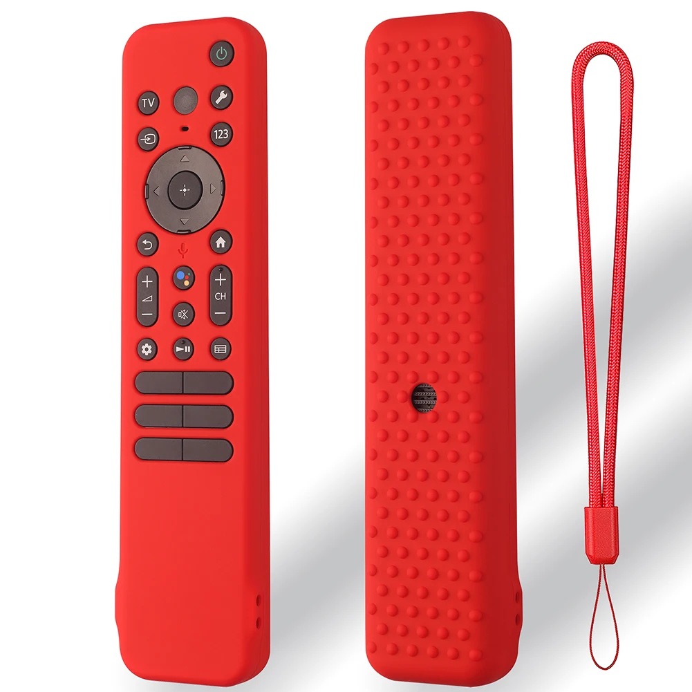 Silicone Protective Cover with Lanyard Protective Sleeve Shockproof Smart TV Accessories for SONY RMF-TX810U TX811U TX910U 2023 5