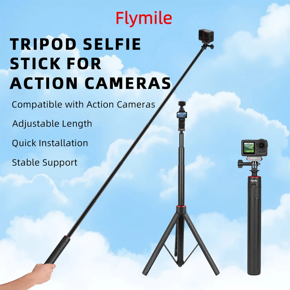 Selfie Stick Camera Vlogging Extendable Travel Tripod Stand For X5 Action 4/Pocket 3_voghion.com