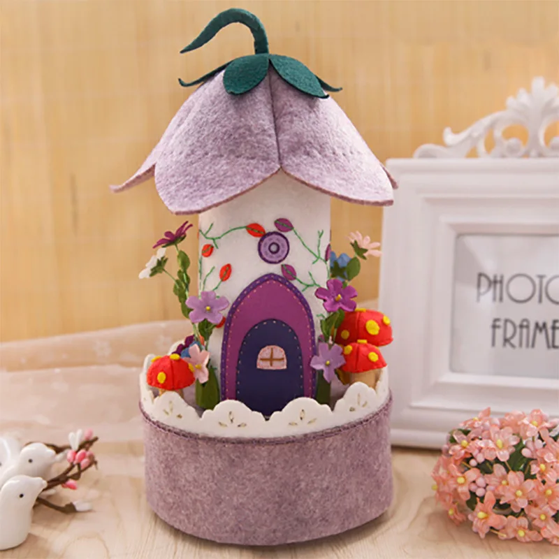 Trojan horse eight tone box Felt kit Non-woven cloth Craft DIY Sewing set Felt Handwork Material DIY needlework supplies