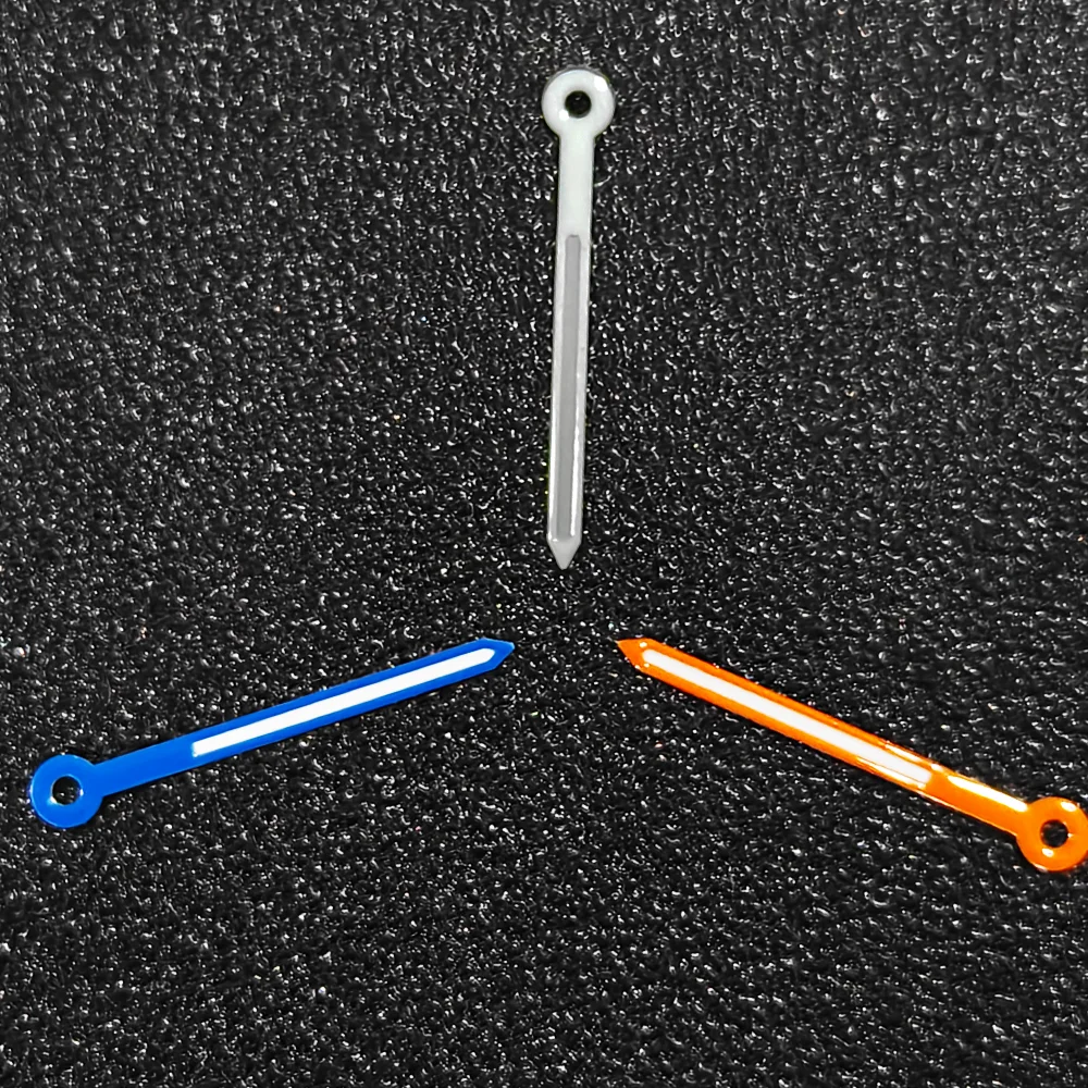 C3 Green Luminous 6-Hands: High-Quality Watch Hands in Orange, Silver, and Blue