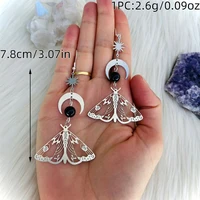 Elegant Crescent Moon & Star Bohemian Dangle Earrings - Creative Silver Jewelry for Women 2