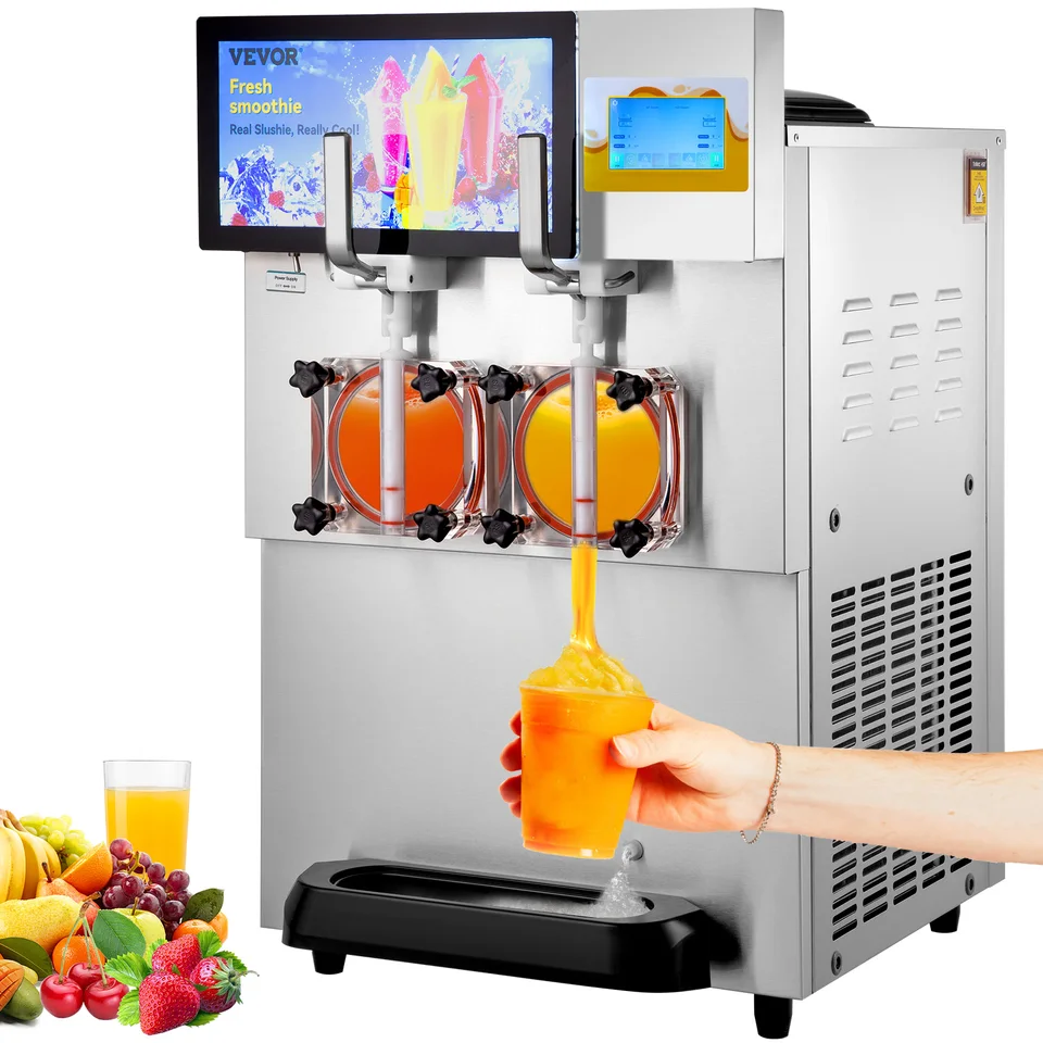 Double Bowl Slushy Margarita Machine 8L