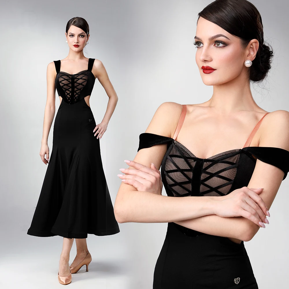 

Customized 2023 New Women Ballroom Dance Competition Dress Party Waltz Clothes Standard Performance Stage Costume 5 Colors