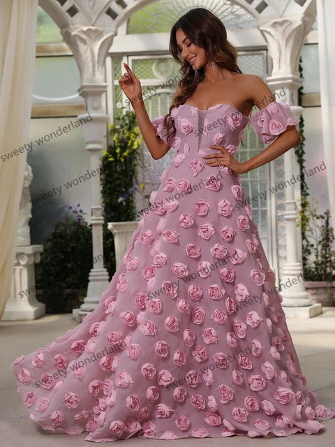 Stylish Pink Partywear Gown Dress For Girls