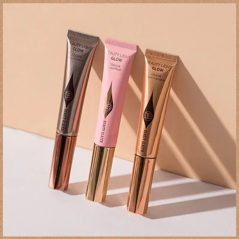 Liquid Blush Highlighter Pen Liquid Blush Pearl Fine Shine Matte Naturally Brighten Multi-use Cheek Eye Tint Peach Blush Makeup korean blush