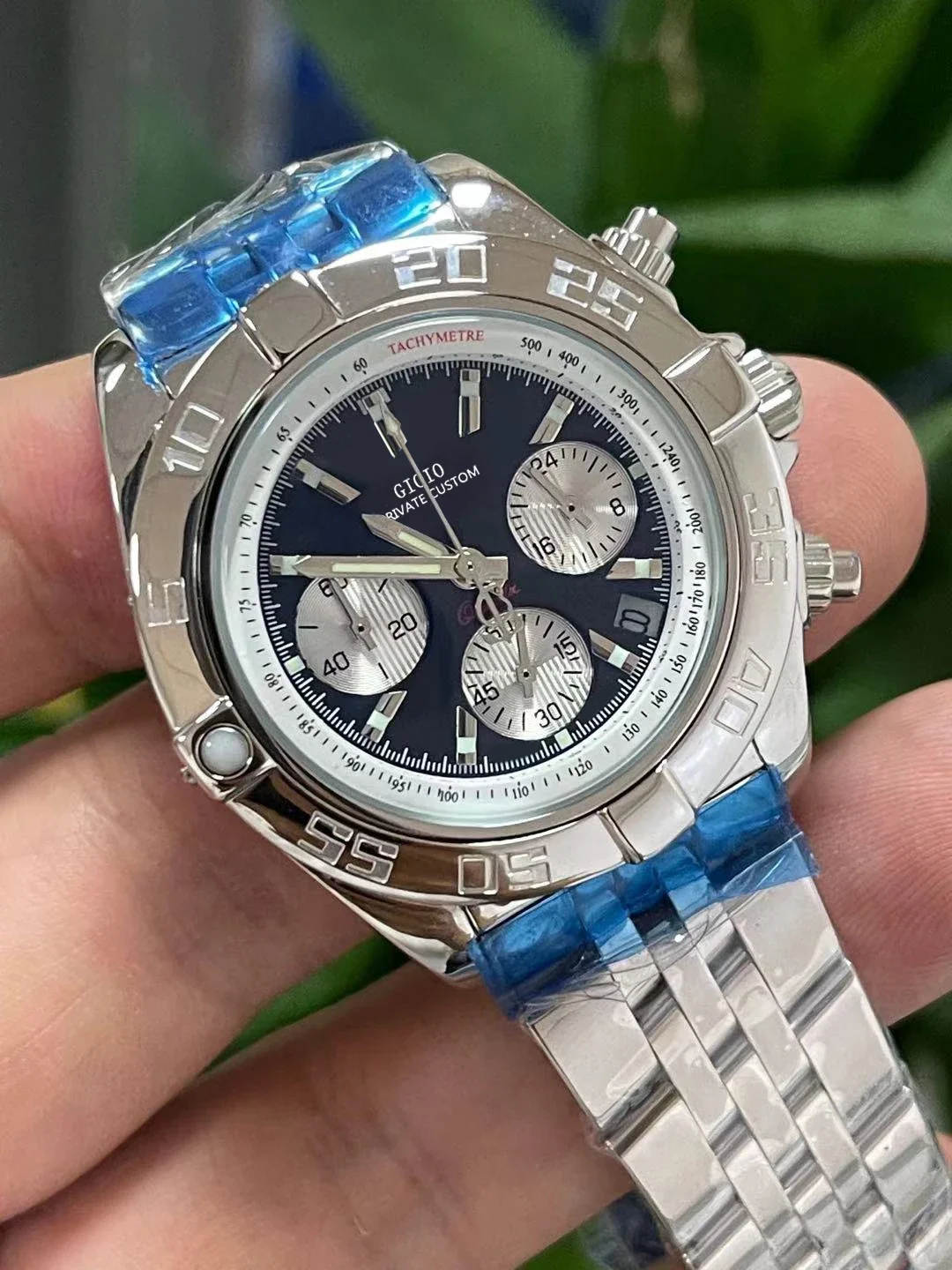 

Women Quartz Chronograph Watch Rose Gold Black Blue