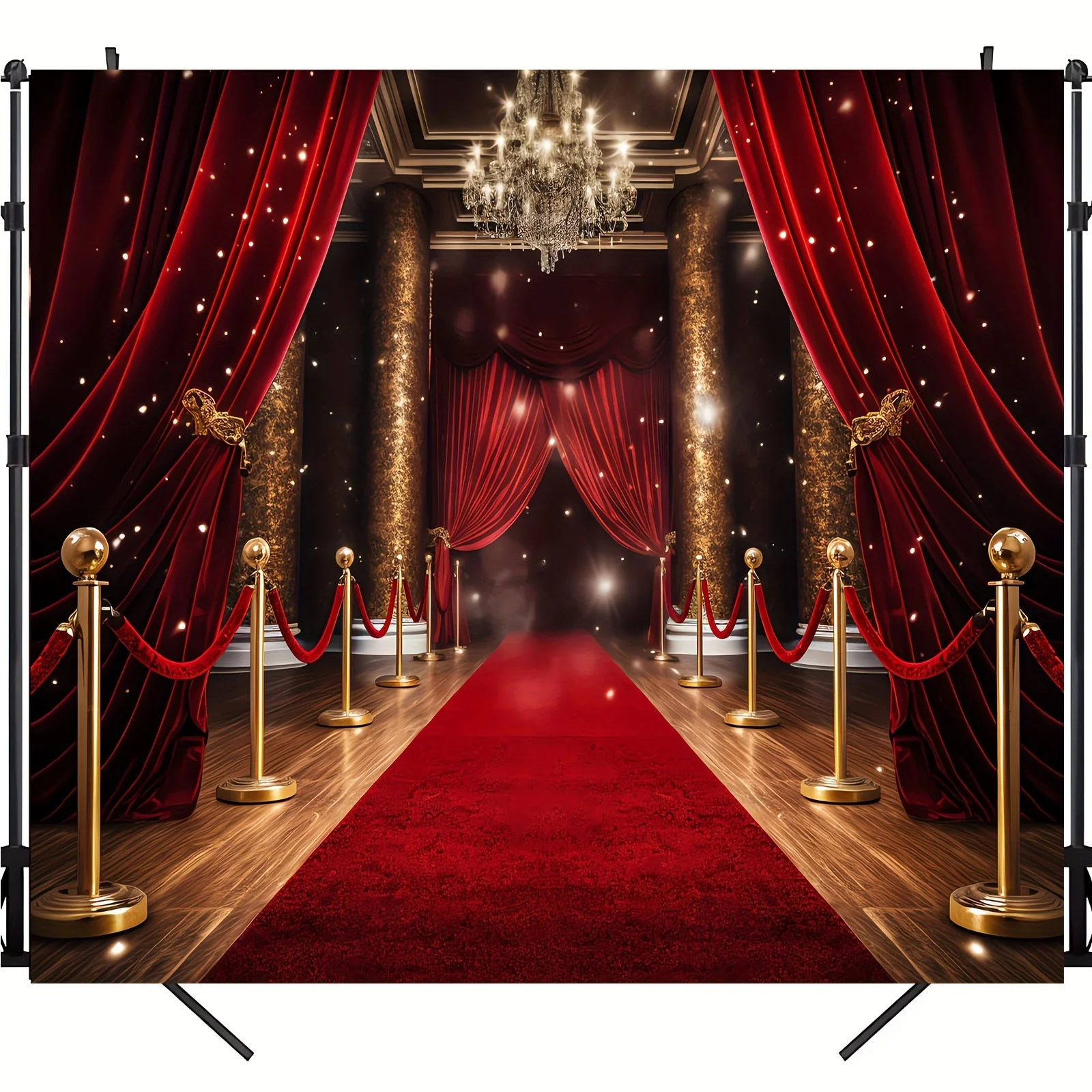 Großer Hintergrund für den roten Teppich – Premium-Party-Wanddekoration für Geburtstagsfeiern, langlebig, wiederverwendbar und einfach einzustellen – Detail 6
