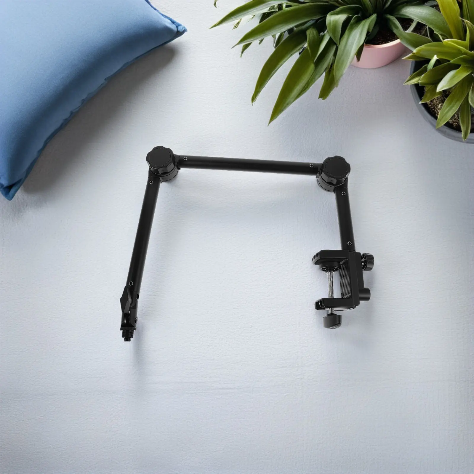 헤비 듀티 마이크 암 스탠드, 360도 회전, 스튜디오 녹음, 팟캐스트 방송, 라이브 스트리밍, 데스크 마운트용