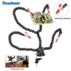 Toolour Soldering Station Helping Hand Third Hand Tool 3/4/5 Flexible Arms with Adjustable Vise Table Desk Clamp Base PCB Holder 1