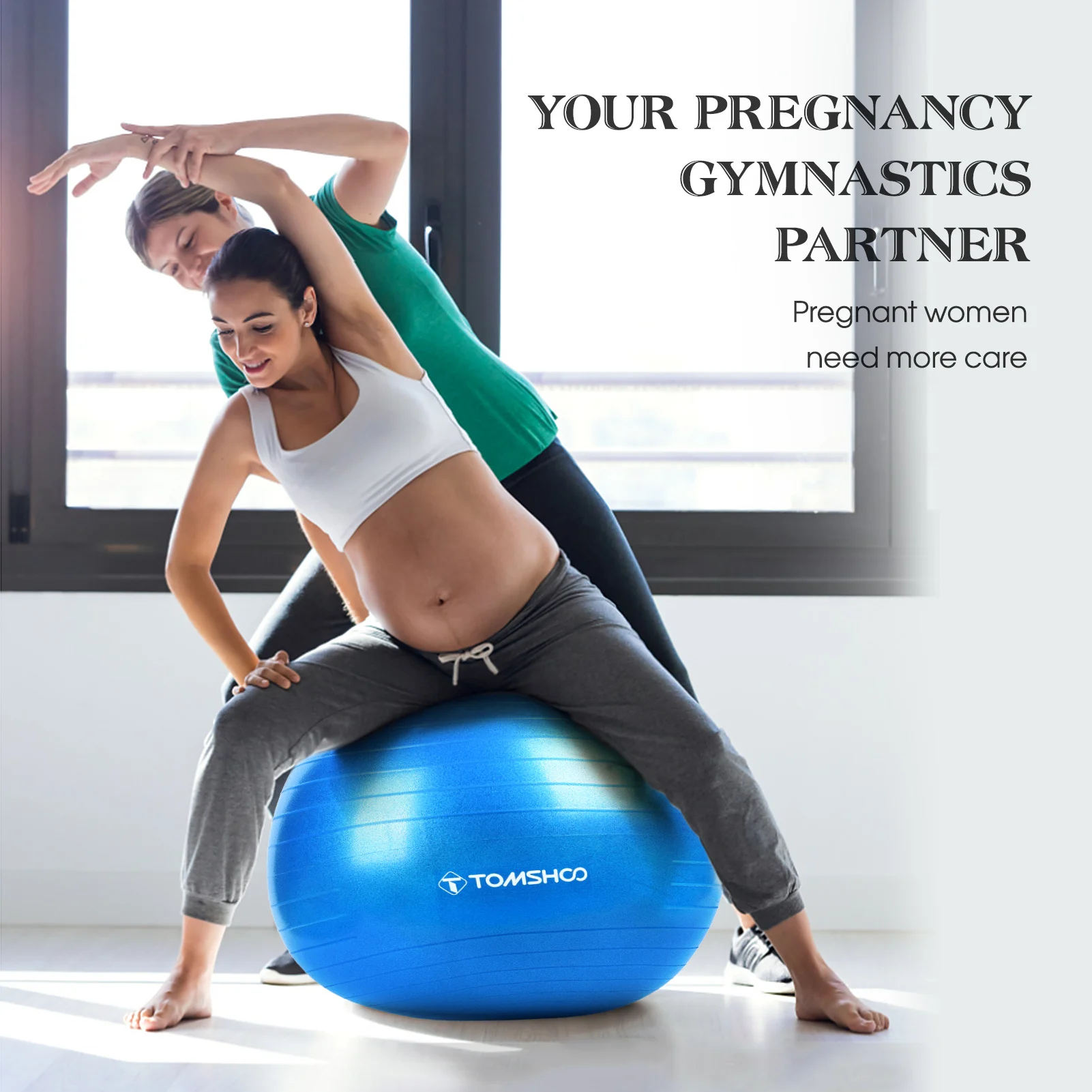 45cm/55cm/65cm/75cm Thickened Yoga Ball with Foot Pump for Stability Balance Pilates Physical Fitness Equipment