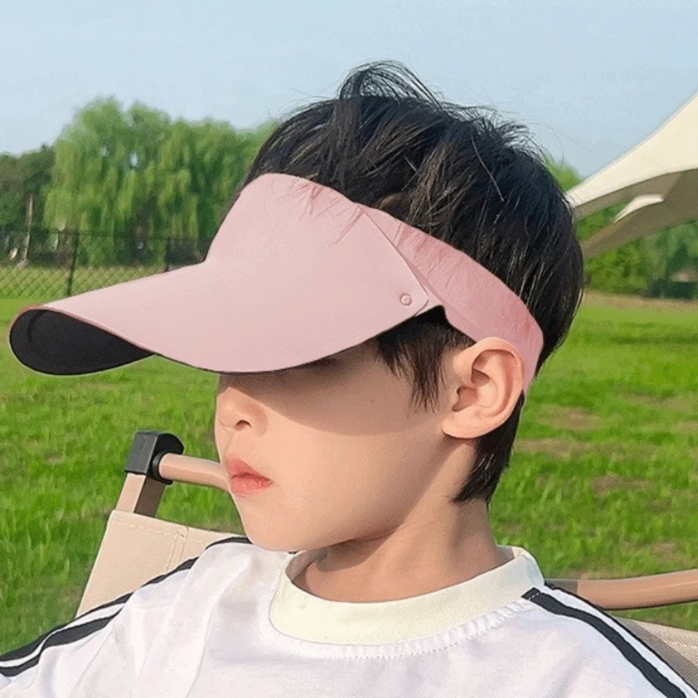 Breathable Quick-dry Sunshade Hat Anti-UV Soft Summer Sunhat Lightweight Seamless Children's Sunscreen Cap Outdoor