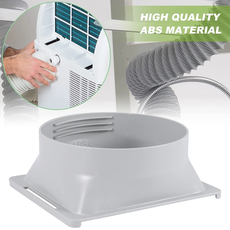 2 Pack Portable AC Hose Coupler - 5.9 Inch Square Window Adapter, Exhaust Hose Connector