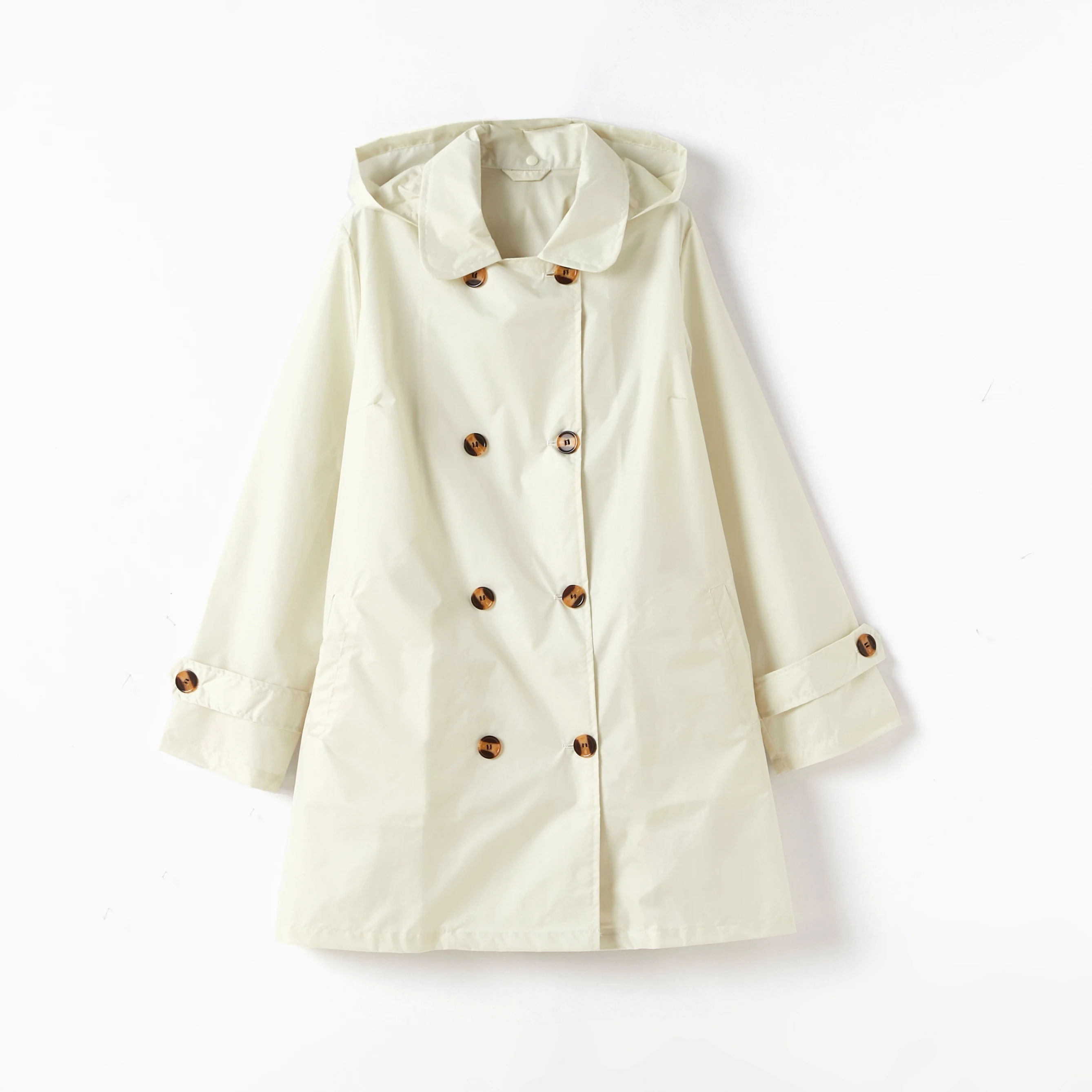 

2022 Fashion Mid Length Coat Raincoat Outdoor Hiking To Work Travel Thin Portable Ladies Windbreaker Slim Poncho Fashionable Atm