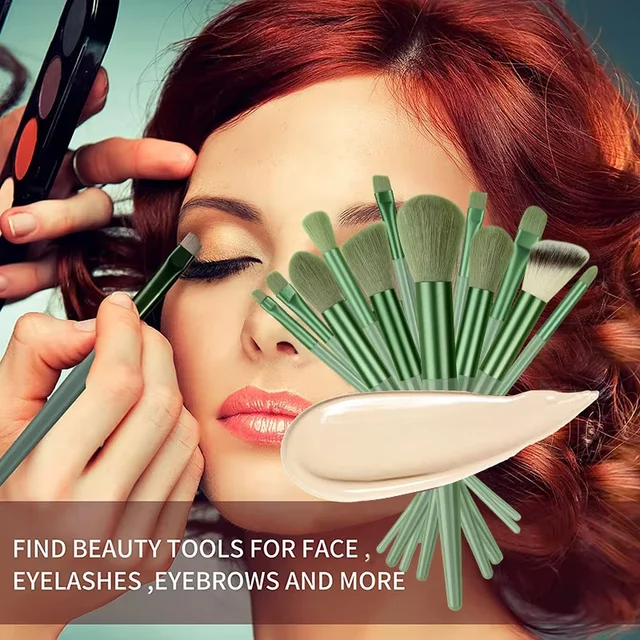 Makeup Brushes Set 13Pcs Kit Cosmetic Foundation Eyeshadow Brush Professional Powder Concealers Blush Beauty Tools Makeup Sponge