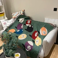 Textile City Ins Billiard Pattern Throw Blanket Home Decoration Tapestry Table Tennis Sofa Cover Cushion Outdoor Camping Mat