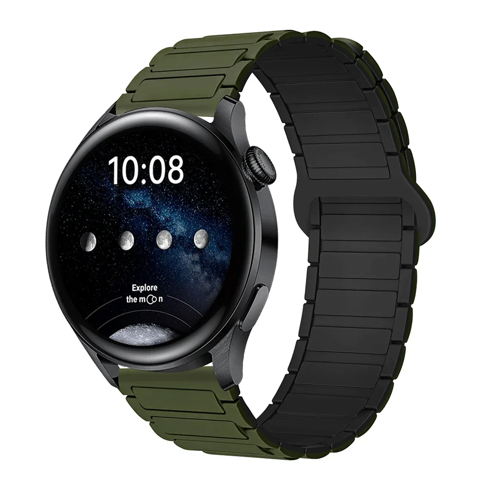 Magnetic Loop Silicone Bracelet Watch Strap - 22mm