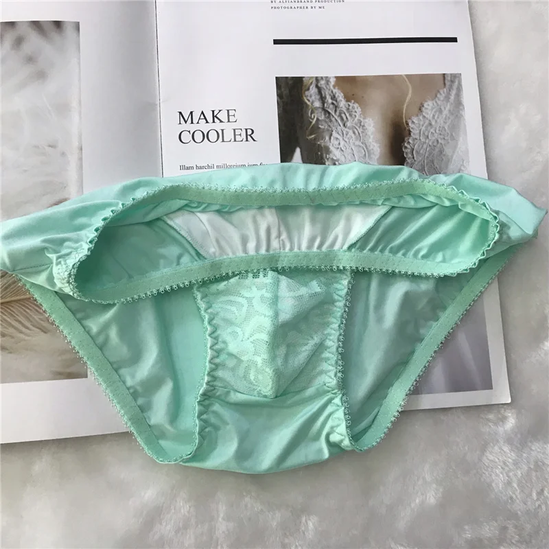 Gay Underwear Milk Silk Men's Briefs Super Soft Comfortable Shorts Sexy Exotic Mid Waist Men Underpants 6