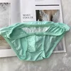 Gay Underwear Milk Silk Men's Briefs Super Soft Comfortable Shorts Sexy Exotic Mid Waist Men Underpants 6