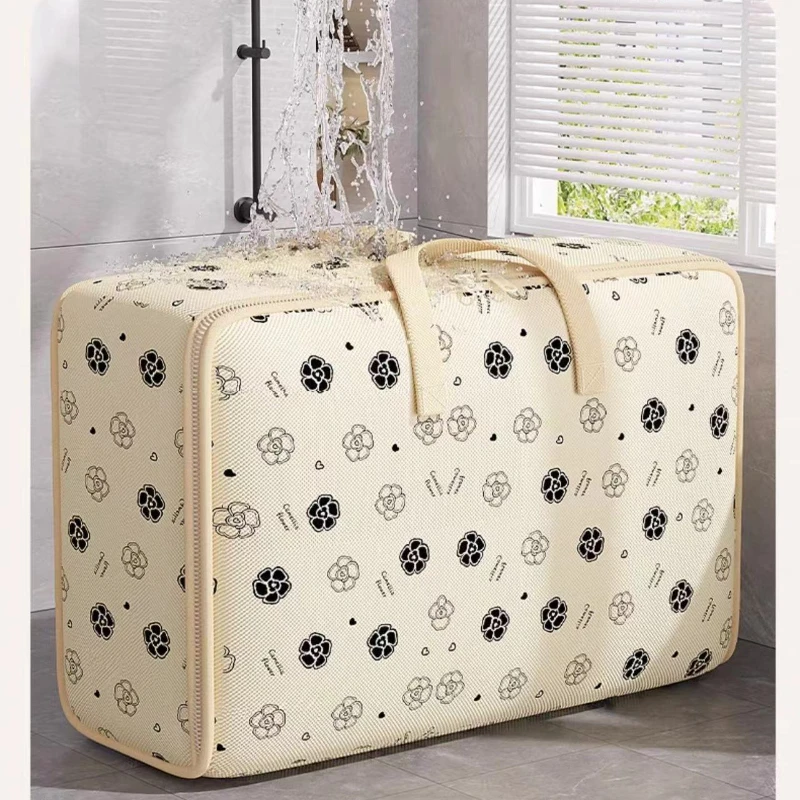 Clothes Quilt Storage Bag Dorm Room Essentials Storage Organizer Large Capacity Waterproof Moistureproof Closet Woven Bag 5