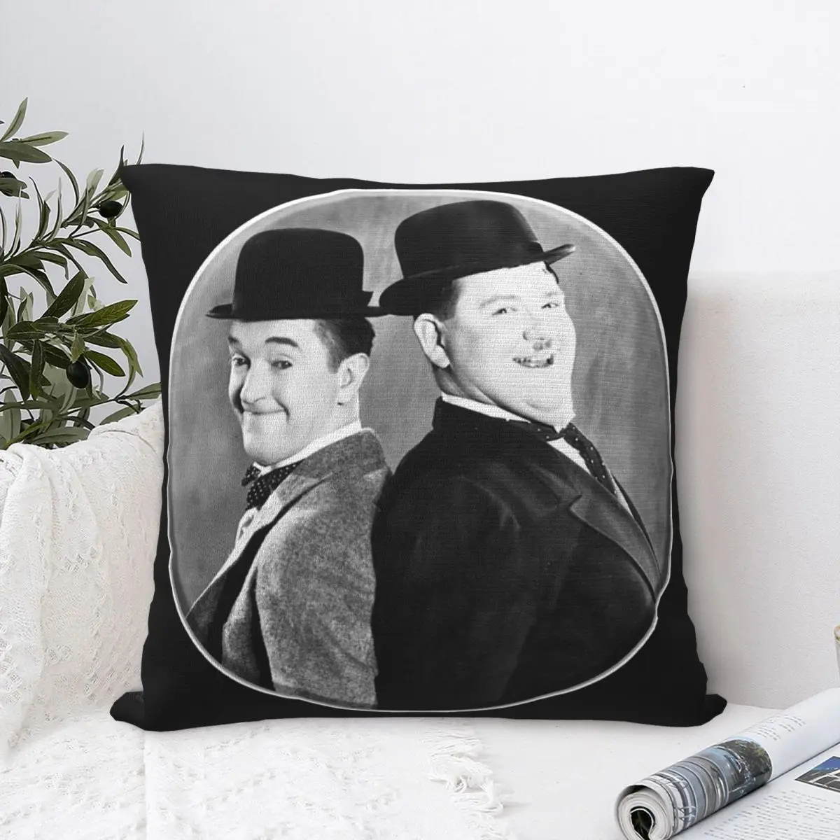 

Laurel And Hardy Pillowcase Pillow Case Cushion Cover Home Sofa Car Decorative Stan Laurel Flying Duo Throw Pillow Decor Square