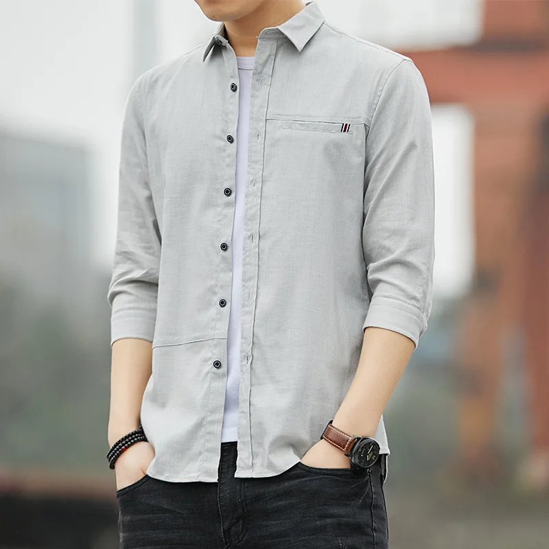 

New Spring Summer Men's Shirts Korean Fashion Half Sleeve Shirt Brand High-end Designer Clothing Coats Jackets