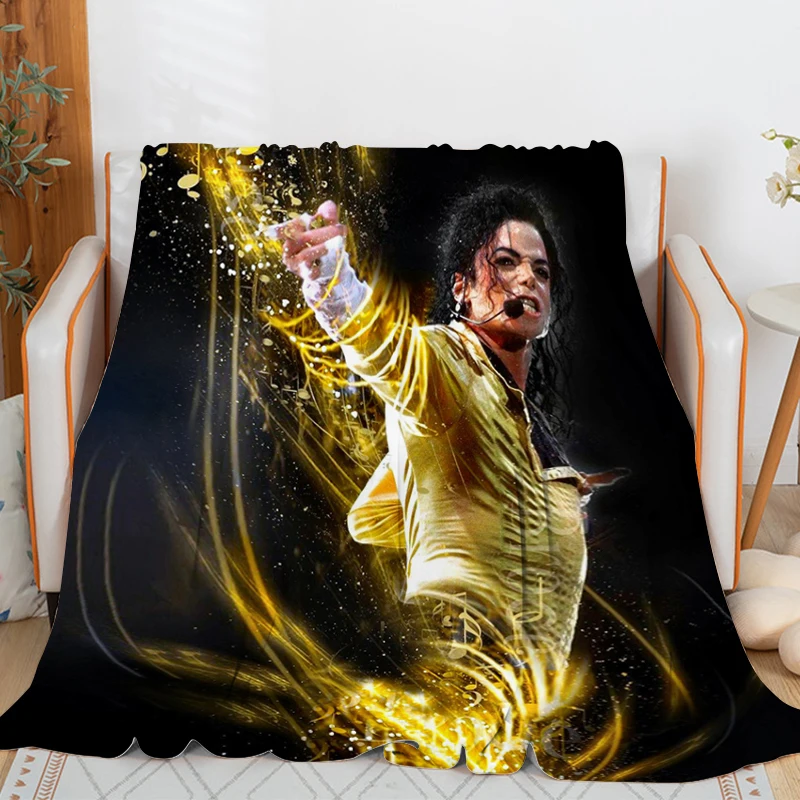 

Fleece Blanket Sofa Winter Michael Jackson Microfiber Bedding Warm Knee Bed Camping Custom Nap Fluffy Soft Blankets King Size