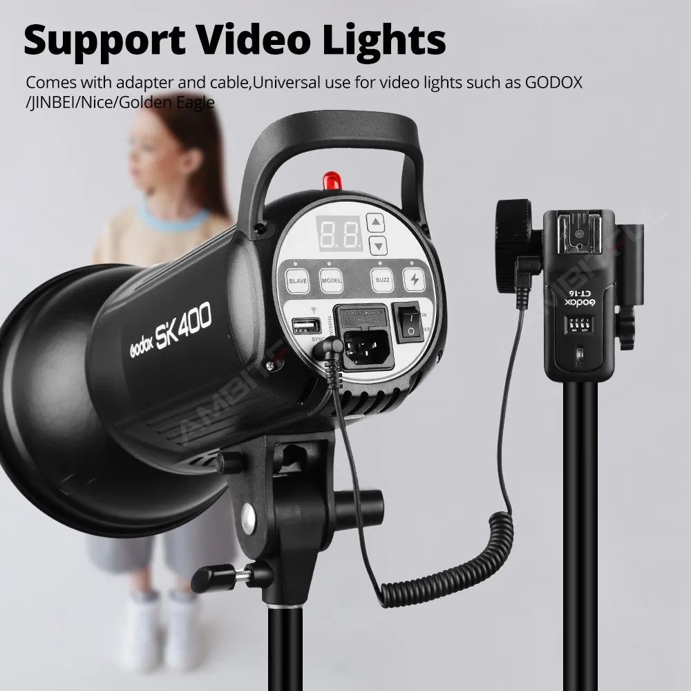 Godox CT-16 16 Channels Wireless Radio Flash Trigger Transmitter + 4pcs Receiver Set for Canon Nikon Olympus Pentax Studio Flash flash trigger