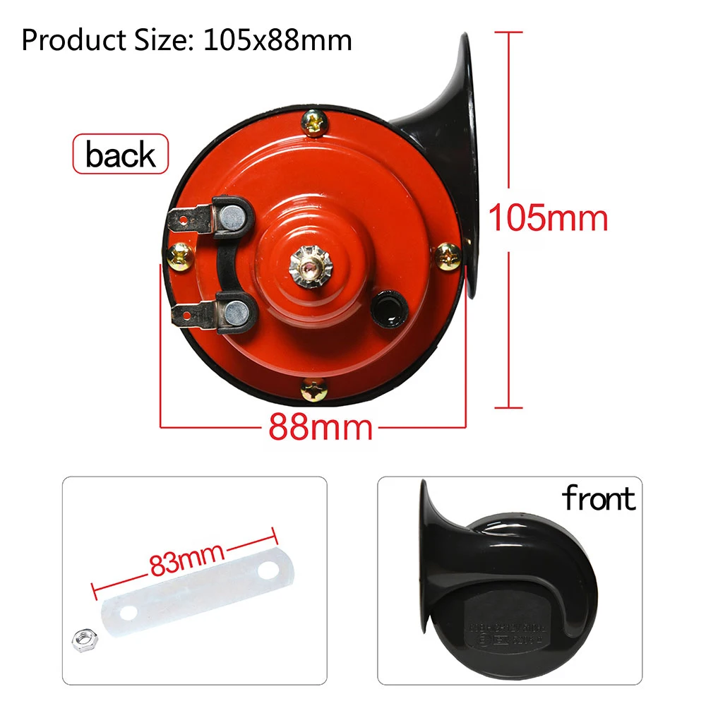 12V Super Laute Hupe 300DB Elektrische Schneckenhupe Wasserdichter Autolautsprecher für Universal Auto Motorrad LKW Boot Zug – Detail 5