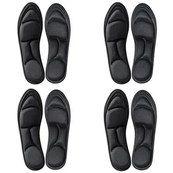 Premium 5D Memory Foam Orthopedic Breathable Cushion Insoles for Sports and Running Shoes (4pairs - Black)