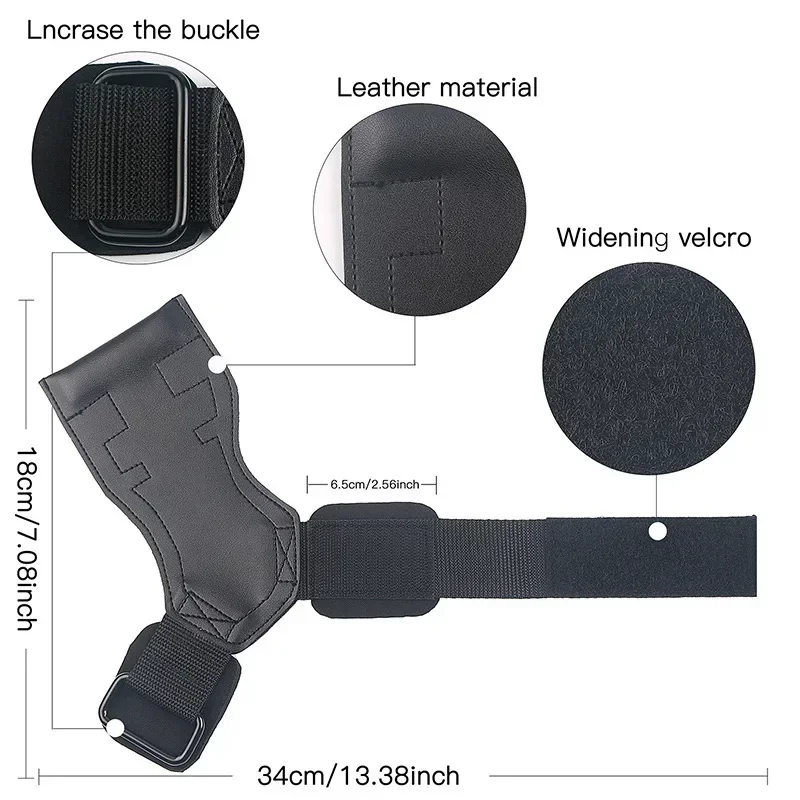 Gym Grips Palm Guards Cowhide Palm Protector Weightlifting Gymnastics Workout Gloves Grips Fitness Training Equipment 2