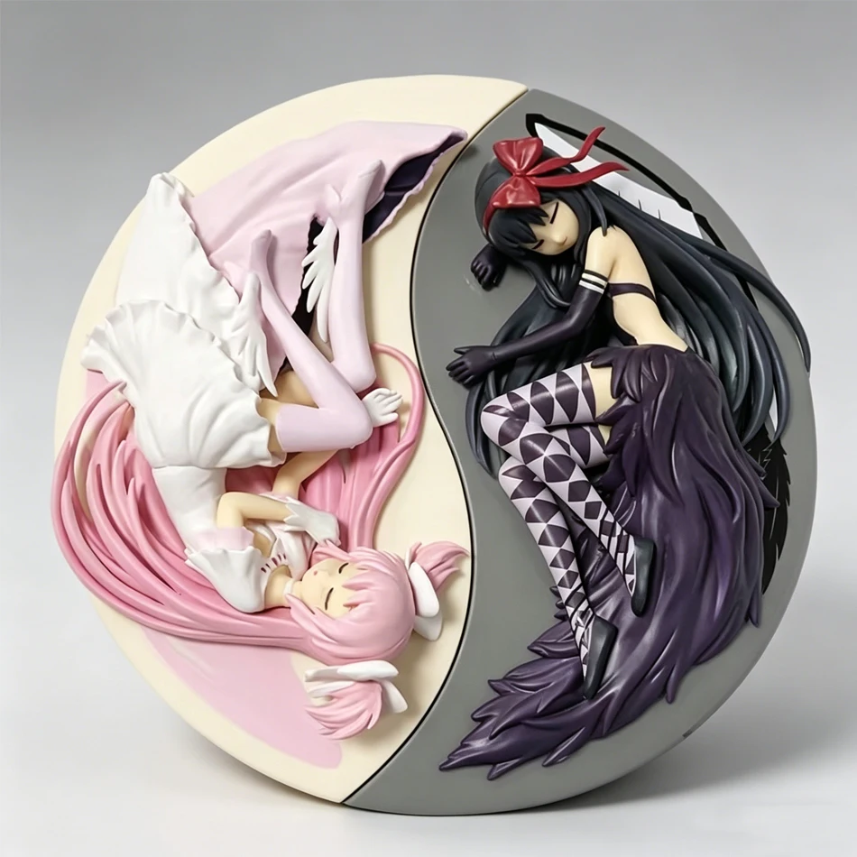 Anime Puella Magi Madoka Magica 18cm Akemi Homura Schlafende Figur Cartoon-Figur PVC-Modell Desktop-Ornament Spielzeug Geschenkidee