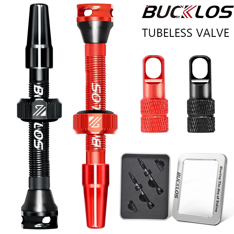 2PC BUCKLOS bici da strada valvola Presta 40/44/55/60/80/100mm valvola per pneumatici Tubeless per bicicletta ultraleggera ghiaia MTB valvole Tubeless per bici